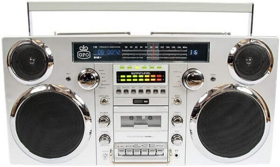 GPO Brooklyn Boombox the 1980s CD and Cassette Player with Bluetooth