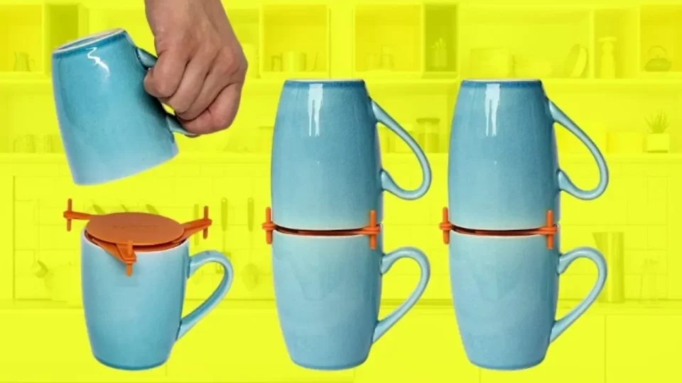 Ingenious Coffee Cup Organizer to Free Up Space in Your Cabinets