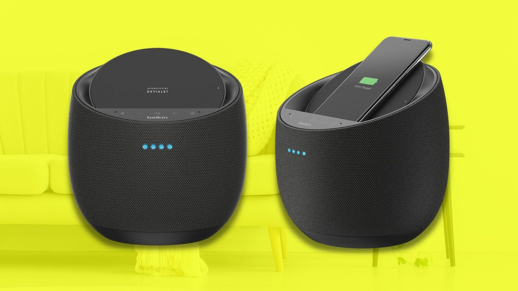 Belkin SoundForm Elite is a Wireless Charger and Bluetooth Speaker with ...