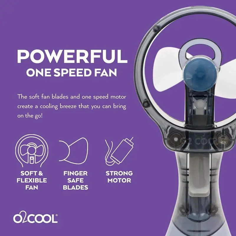 O2COOL Handheld Misting Fan Keeps You Comfortable in Hot Weather