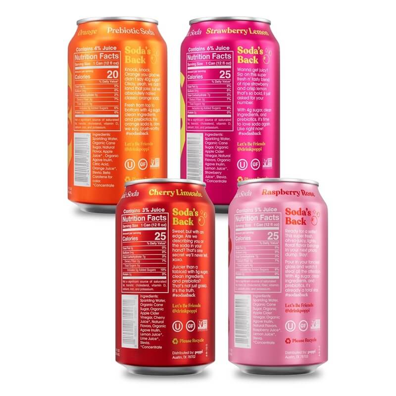 POPPI Sparkling Prebiotic Soda is a Guilt-Free Soda Refreshment