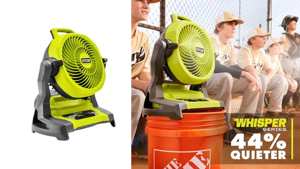 RYOBI Bucket Top Misting Fan Provides Maximum Cooling to Beat the Heat