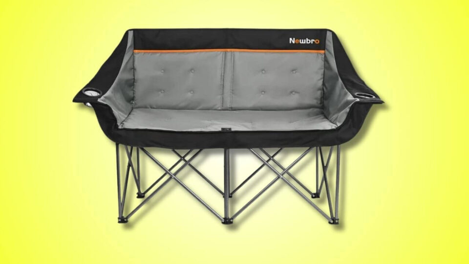 Newbro Double Lawn Chair: a Foldable, Padded, Two-Person Camping Loveseat